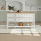 Isla de cocina independiente Walker Edison con 6 cajones