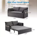 Sofá cama convertible Mjkone con respaldo ajustable, forro polar burbuja, gris