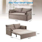 Sofá cama convertible Mjkone con respaldo ajustable, forro polar burbuja, gris