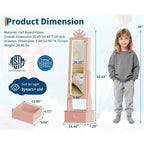 Gabinete joyero infantil independiente, 3 cajones de almacenamiento, antivuelco, inclinación ajustable, para sala de estar