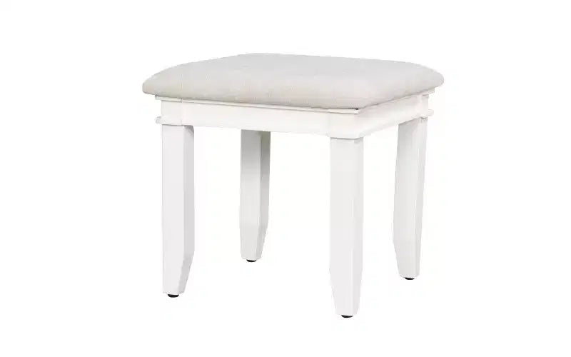 Tocador de Maquillaje Moderno de 48 Pulgadas con Espejo Iluminado, 7 Cajones, Taburete a Juego para Dormitorio, Acabado Beige Claro