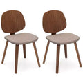 Costway Modern Dining Chair Set of 2/4 Chenille Kitchen Chair Armless Side Dinette Chairs