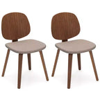 Costway Modern Dining Chair Set of 2/4 Chenille Kitchen Chair Armless Side Dinette Chairs