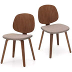 Costway Juego de 2/4 sillas de comedor modernas, sillas de cocina de chenilla sin brazos, sillas auxiliares de comedor