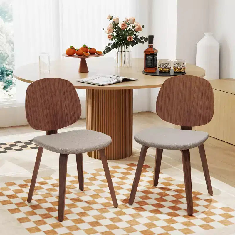 Costway Juego de 2/4 sillas de comedor modernas, sillas de cocina de chenilla sin brazos, sillas auxiliares de comedor