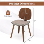 Costway Juego de 2/4 sillas de comedor modernas, sillas de cocina de chenilla sin brazos, sillas auxiliares de comedor