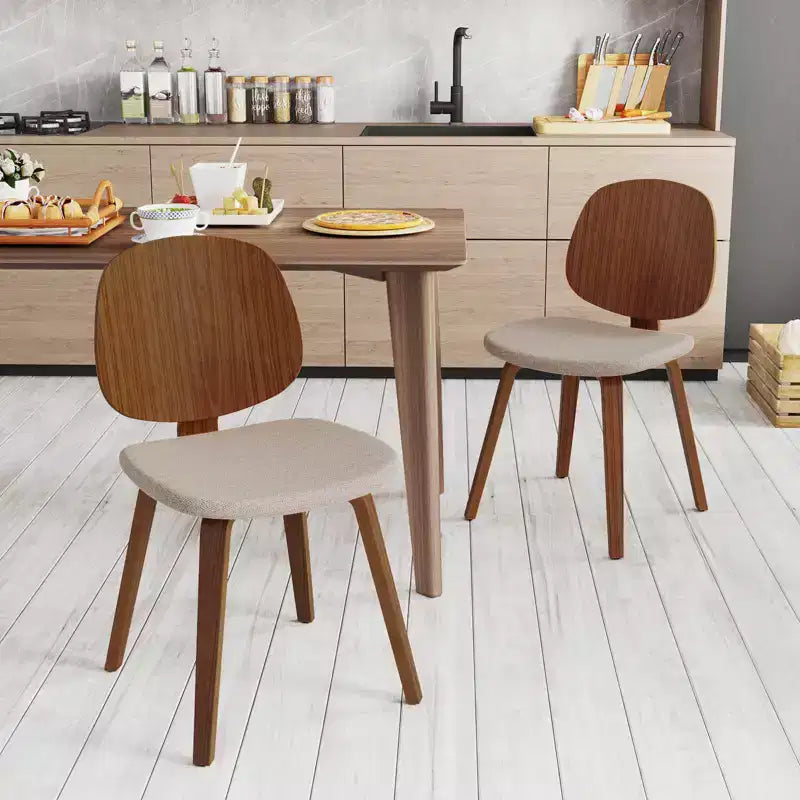 Costway Juego de 2/4 sillas de comedor modernas, sillas de cocina de chenilla sin brazos, sillas auxiliares de comedor