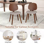 Costway Juego de 2/4 sillas de comedor modernas, sillas de cocina de chenilla sin brazos, sillas auxiliares de comedor
