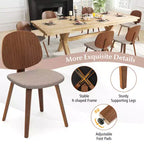 Costway Juego de 2/4 sillas de comedor modernas, sillas de cocina de chenilla sin brazos, sillas auxiliares de comedor