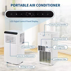 10,000 BTU Portable Air Conditioner with Heater - 4-in-1 AC Unit (Cool/Heat/Dehumidifier/Fan) for Rooms Up to 450 Sq.Ft