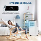 10,000 BTU Portable Air Conditioner with Heater - 4-in-1 AC Unit (Cool/Heat/Dehumidifier/Fan) for Rooms Up to 450 Sq.Ft