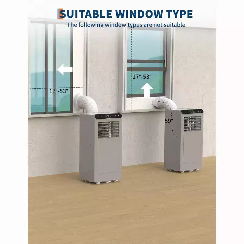 8,000 BTU Portable Air Conditioner, 4-In-1 Portable AC Units for Rooms with Fan, Dehumidifier, Cools Up to 350 Sq.Ft. Room Air Conditioner, Remote