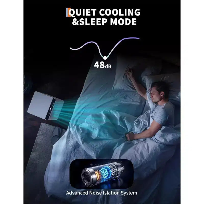 8000 BTU Portable Air Conditioners 3 in-1 Portable AC Unit Cooling Up to 350 Sq.Ft Quiet Standing Air with Remote Control, Cool, Fan, Dehumidifier