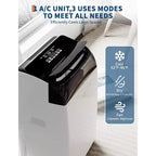 8000 BTU Portable Air Conditioners 3 in-1 Portable AC Unit Cooling Up to 350 Sq.Ft Quiet Standing Air with Remote Control, Cool, Fan, Dehumidifier