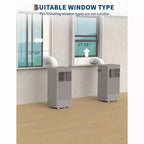 10,000 BTU Portable AC Unit  3-in-1 Grey Air Conditioner (1 Pack) for Home, Dorm & Office | Includes Remote,Window Kit & Wheels for Easy Mobility