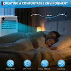 8,000 BTU Portable AC Unit - 3-in-1 White Air Conditioner (1 Pack) for Rooms Up to 350 Sq.Ft | Includes Remote, Window Kit & 24H Timer for Bedroom