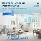 18,000 BTU Window AC - White Cool/Heat Unit (1 Pack) for Large Rooms | Energy Efficient with Easy Installation
