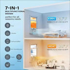 18,000 BTU Window AC - White Cool/Heat Unit (1 Pack) for Large Rooms | Energy Efficient with Easy Installation