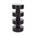 Kate and Laurel Omar Round Drink Table, Black, 9x9x20