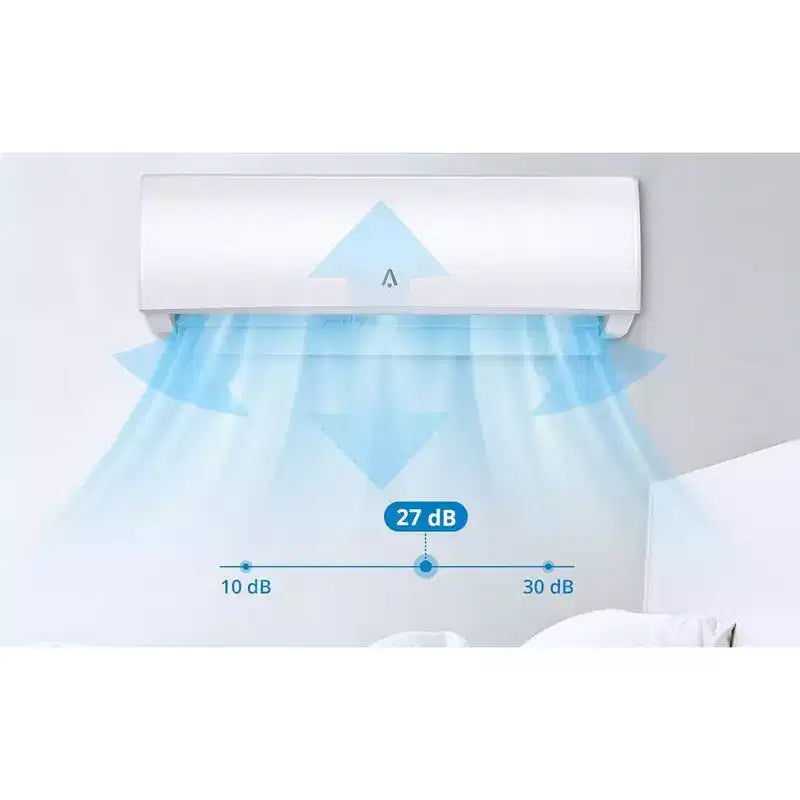 9,000 Btus Mini Split AC, 19 SEER2 Wall Mounted AC with Heat Pump & Installation Kits,Cools up to 450 Sq.Ft, WIFI and Remote Control, 115V
