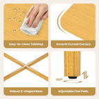 Mesa de comedor plegable Costway para 2-4 personas, mesa extensible con patas de madera de caucho, natural/marrón
