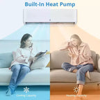 18,000 BTU 23 SEER2 Mini Split AC/Heat Pump - WiFi/Alexa, Ultra-Quiet, 208-230V, White, Cools/Heats 1,250 Sq.Ft, Complete Installation Kit