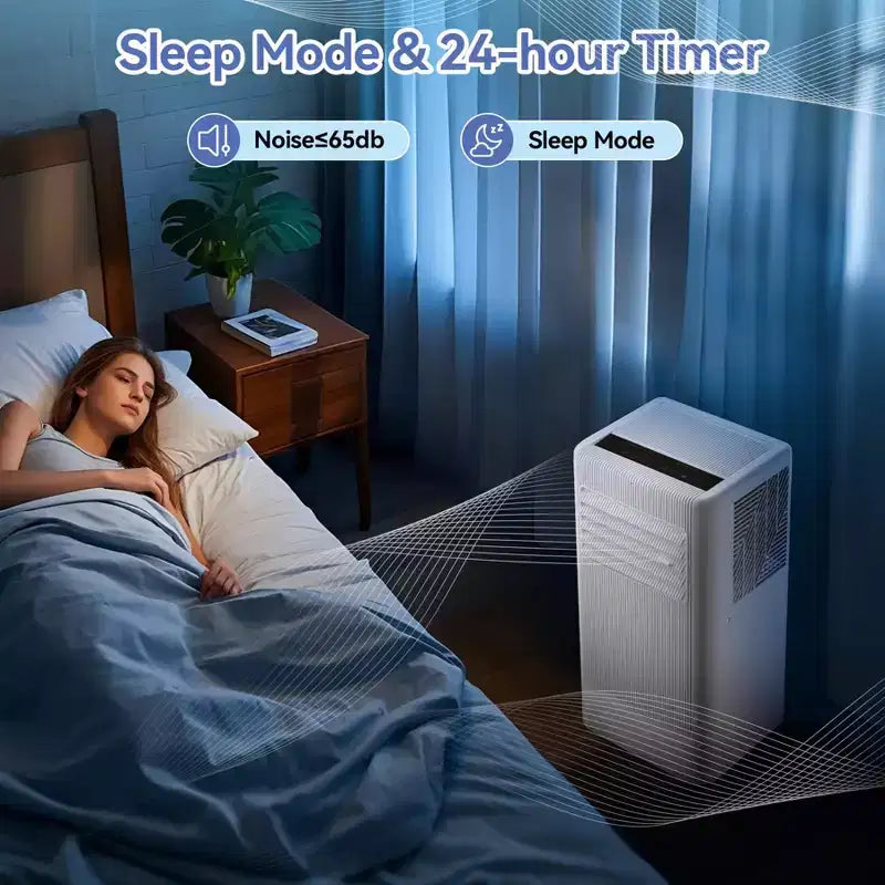 8,000 BTU 3-in-1 Portable Air Conditioner - White, 1 Unit, Quiet AC for 420 Sq.Ft Rooms, Includes Remote & Window Kit for Home/Office/Dorm