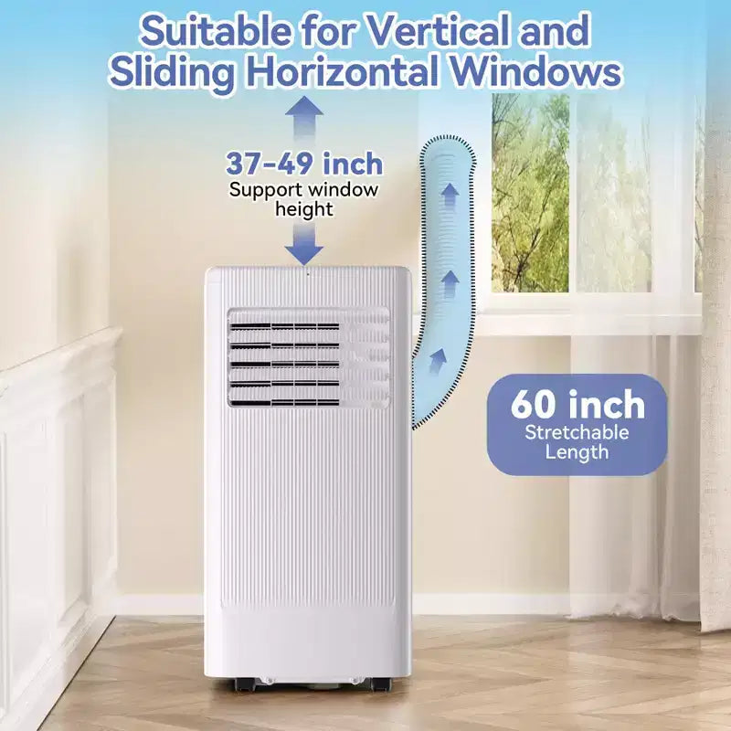 8,000 BTU 3-in-1 Portable Air Conditioner - White, 1 Unit, Quiet AC for 420 Sq.Ft Rooms, Includes Remote & Window Kit for Home/Office/Dorm