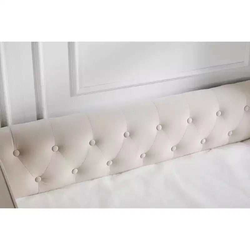 Sofá cama individual con nido, sofá cama de terciopelo con puerto USB, bolsillos laterales, respaldo capitoné para dormitorio, sala de estar - ModernLuxe