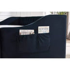 Sofá cama individual con nido, sofá cama de terciopelo con puerto USB, bolsillos laterales, respaldo capitoné para dormitorio, sala de estar - ModernLuxe