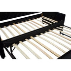 Sofá cama individual con nido, sofá cama de terciopelo con puerto USB, bolsillos laterales, respaldo capitoné para dormitorio, sala de estar - ModernLuxe