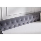 Sofá cama individual con nido, sofá cama de terciopelo con puerto USB, bolsillos laterales, respaldo capitoné para dormitorio, sala de estar - ModernLuxe