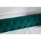 Sofá cama individual con nido, sofá cama de terciopelo con puerto USB, bolsillos laterales, respaldo capitoné para dormitorio, sala de estar - ModernLuxe