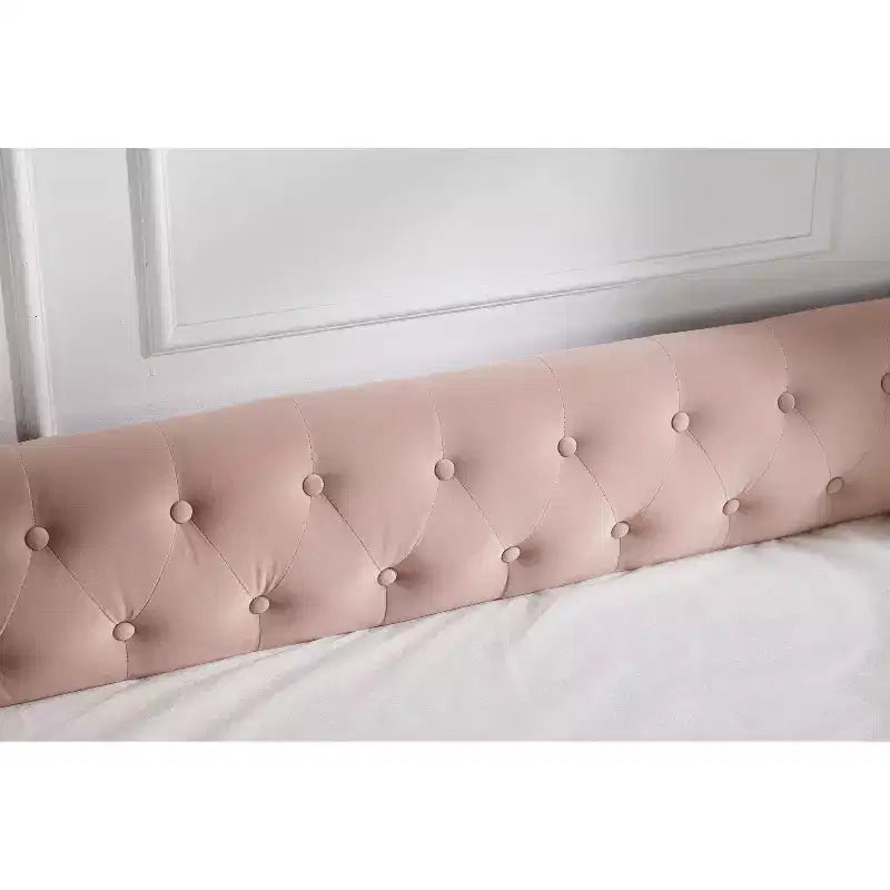 Sofá cama individual con nido, sofá cama de terciopelo con puerto USB, bolsillos laterales, respaldo capitoné para dormitorio, sala de estar - ModernLuxe