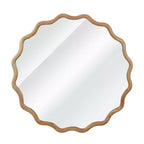 Espejo de pared decorativo redondo con diseño ondulado, espejo moderno para dormitorio, baño, sala de estar, entrada-Panipeachy