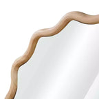Espejo de pared decorativo redondo con diseño ondulado, espejo moderno para dormitorio, baño, sala de estar, entrada-Panipeachy