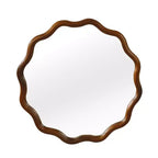 Espejo de pared decorativo redondo con diseño ondulado, espejo moderno para dormitorio, baño, sala de estar, entrada-Panipeachy