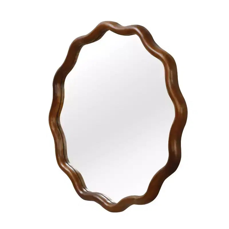 Espejo de pared decorativo redondo con diseño ondulado, espejo moderno para dormitorio, baño, sala de estar, entrada-Panipeachy