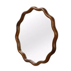 Espejo de pared decorativo redondo con diseño ondulado, espejo moderno para dormitorio, baño, sala de estar, entrada-Panipeachy