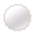 Espejo de pared decorativo redondo con diseño ondulado, espejo moderno para dormitorio, baño, sala de estar, entrada-Panipeachy