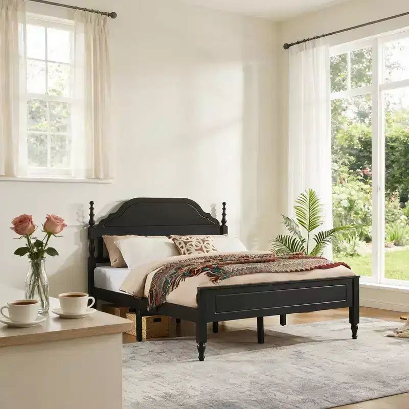 Base de Cama Queen con Cabecero Acolchado, Elegante Pieza Central para Dormitorio