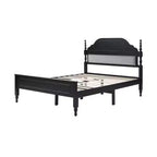 Base de Cama Queen con Cabecero Acolchado, Elegante Pieza Central para Dormitorio