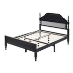 Base de Cama Queen con Cabecero Acolchado, Elegante Pieza Central para Dormitorio