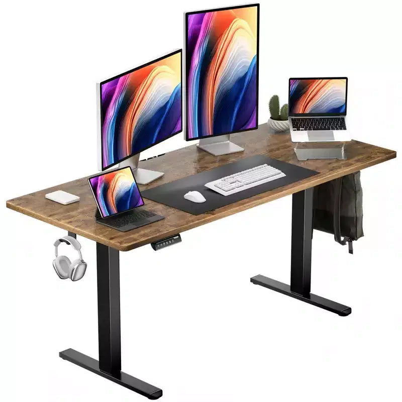 ErGear 63 X 28 inch Electric lift desk, adjustable height upright electric desk, ergonomic electric office desk, electric standing table.