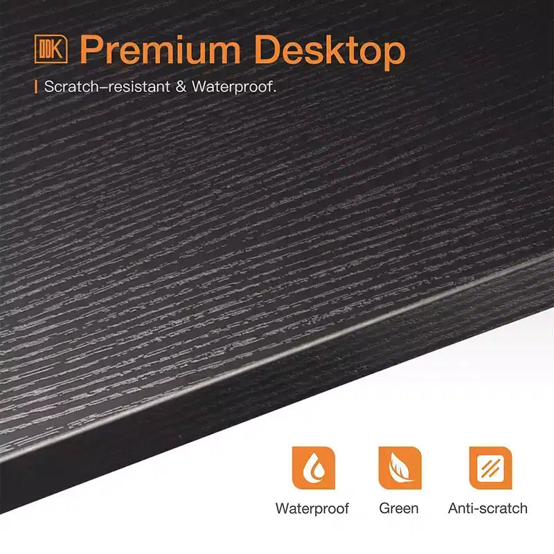 ODK B01XS01379-1 Escritorio esquinero moderno de madera con forma de triángulo, con marco de acero duradero y soporte elevado para monitor, color blanco