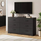 Garvee Dresser for Bedroom with 6 Drawers, Chest of Drawers with Metal Handle, Wooden Cabinet Organizer for Home Office