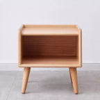 Mesa de Noche de Madera Maciza Natural Pura para Dormitorio y Sala de Estar
