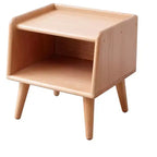 Mesa de Noche de Madera Maciza Natural Pura para Dormitorio y Sala de Estar
