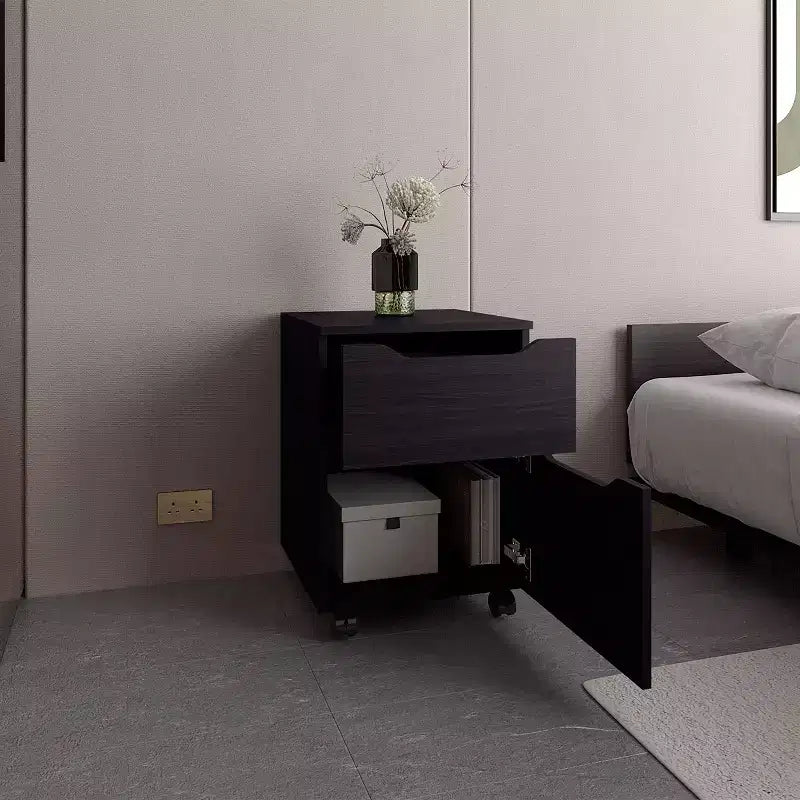 Ethan Estanterías Abiertas Mesita de Noche Moderna y Elegante para Dormitorio o Sala de Estar
