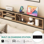 GDFStudio Roger — Base de cama de plataforma moderna con cabecero y pie de cama tapizados con almacenamiento